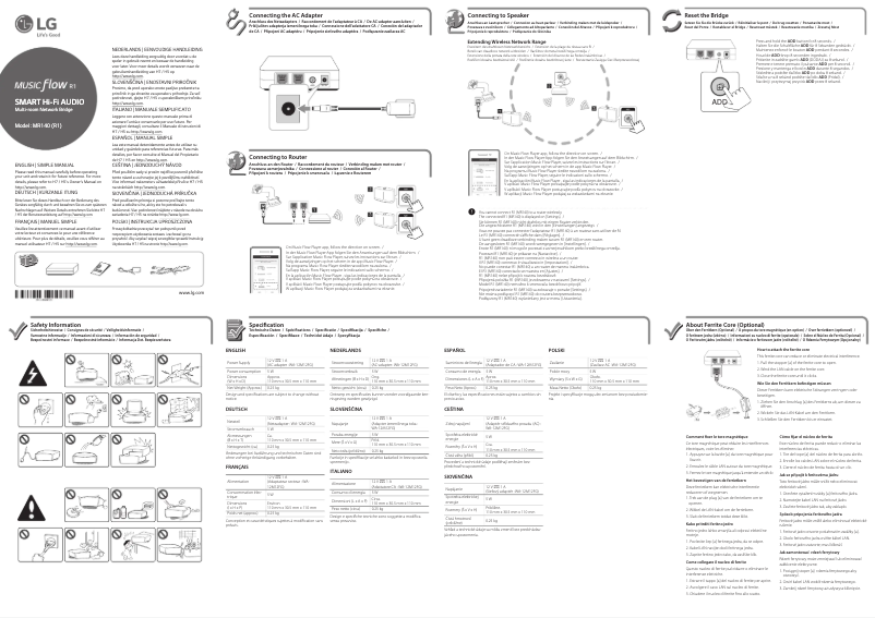 Página 1 del manual Manual de usuario LG MR140