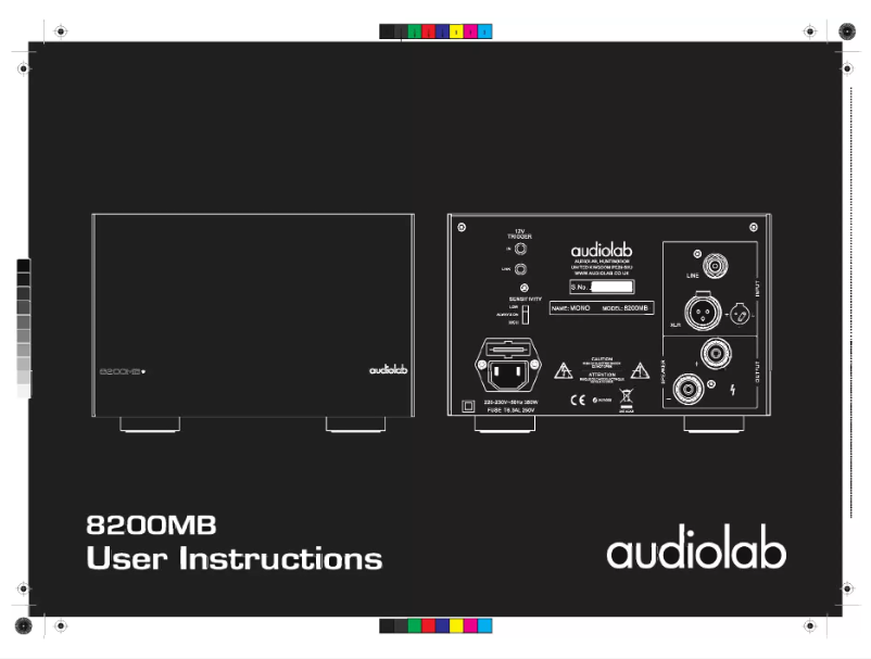 Page 1 de la notice Manuel utilisateur Audiolab 8200MB