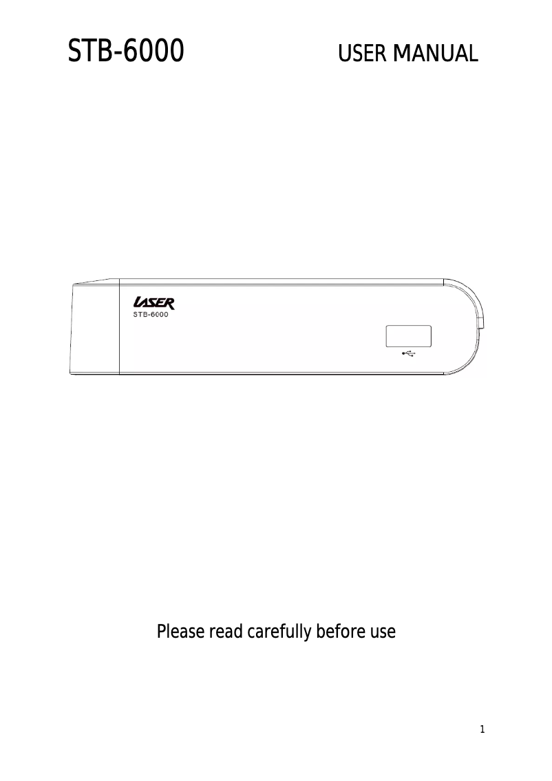 Image de la première page du manuel de l'appareil STB-6000