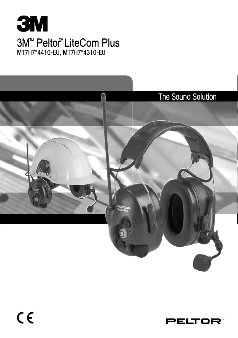 Image de la première page du manuel de l'appareil Peltor LiteCom Plus MT7H7P3E4310-EU