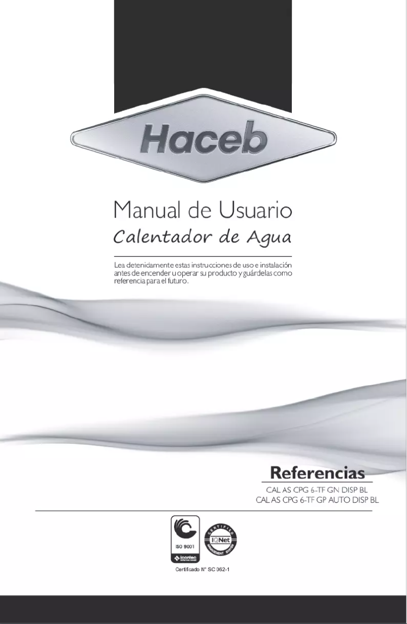 Image de la première page du manuel de l'appareil Assento CPG 6TF AUTO DISP BLA