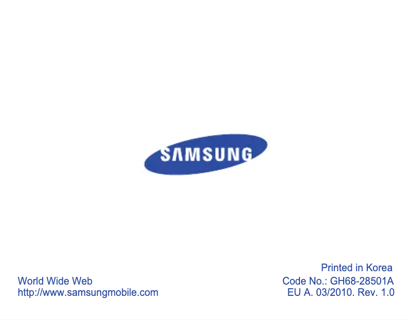 Page 1 de la notice Manuel utilisateur Samsung WEP570