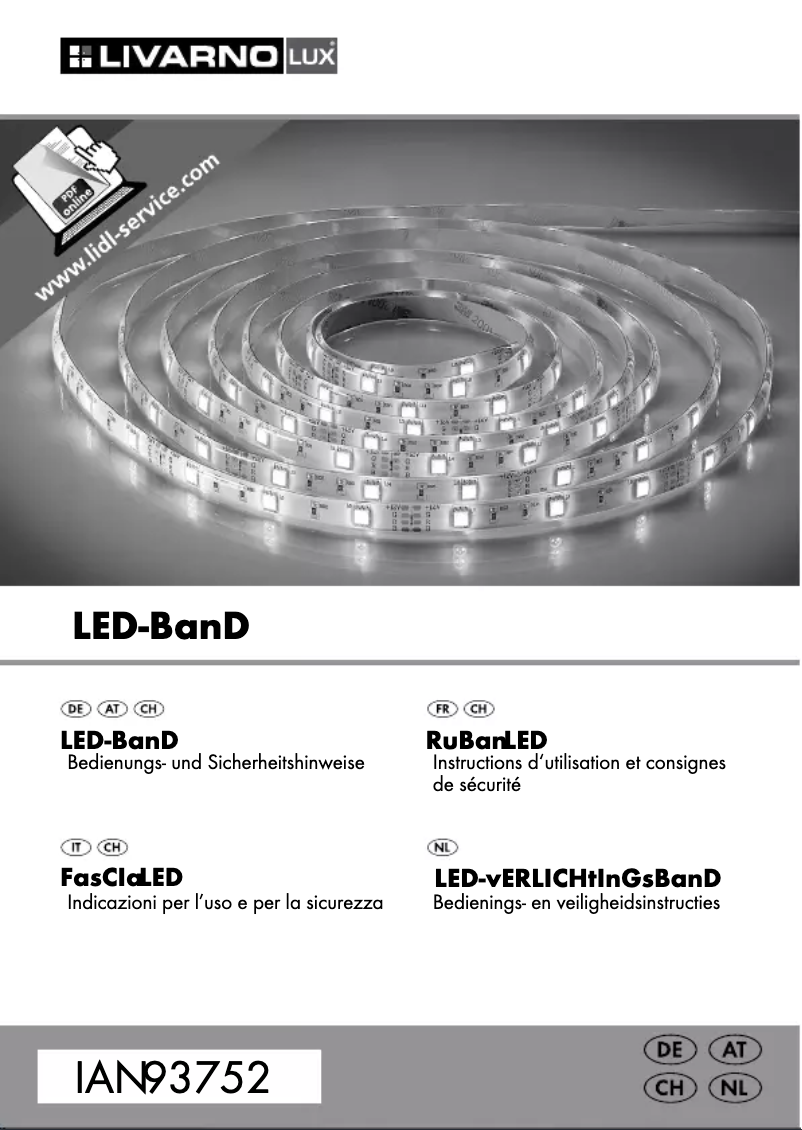 Page 1 de la notice Manuel utilisateur Livarno Lux IAN 75140