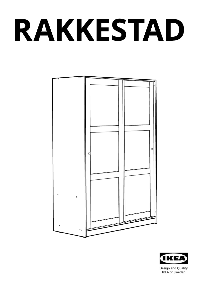 Page 1 de la notice Manuel utilisateur Ikea RAKKESTAD 404.537.68