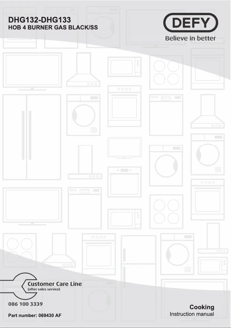 Page 1 de la notice Manuel utilisateur Defy DHG133