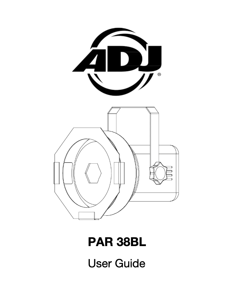 Page n°1 - Manuel utilisateur Adj Par-38BL
