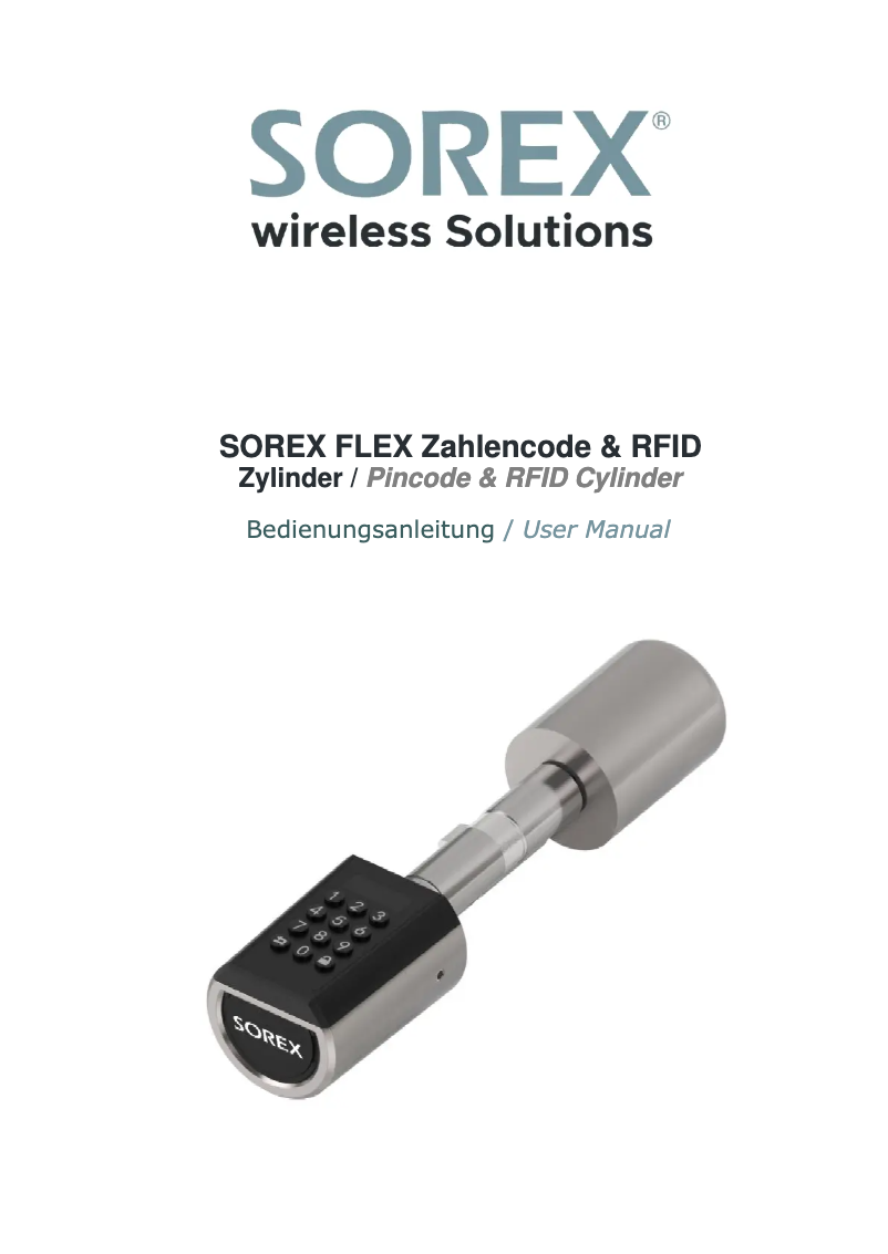 Page n°1 - Manuel utilisateur SOREX FLEX