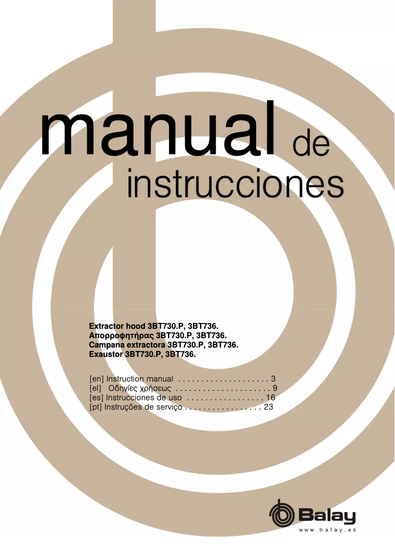 Image de la première page du manuel de l'appareil 3BT736B