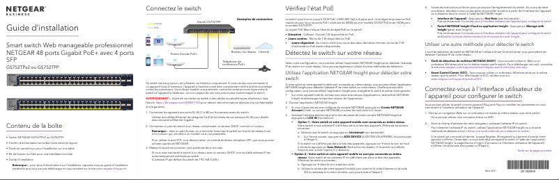 Page n°1 - Guide d'installation Netgear GS752TPv2