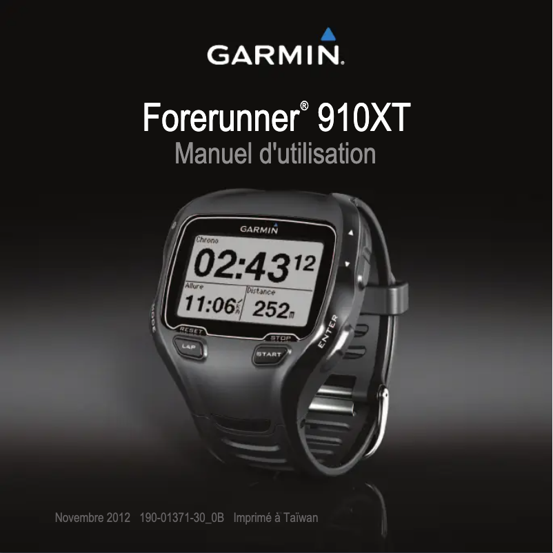 Image de la première page du manuel de l'appareil Forerunner 910XT