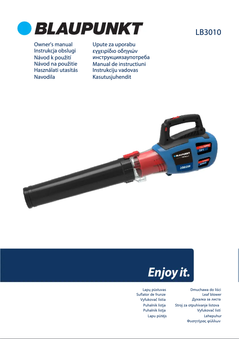 Page n°1 - Manuel utilisateur Blaupunkt LB3010