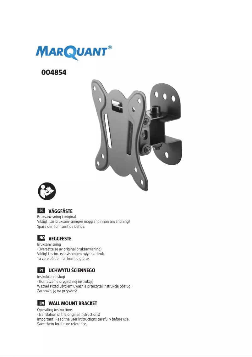 Page n°1 - Manuel utilisateur Marquant 004-854