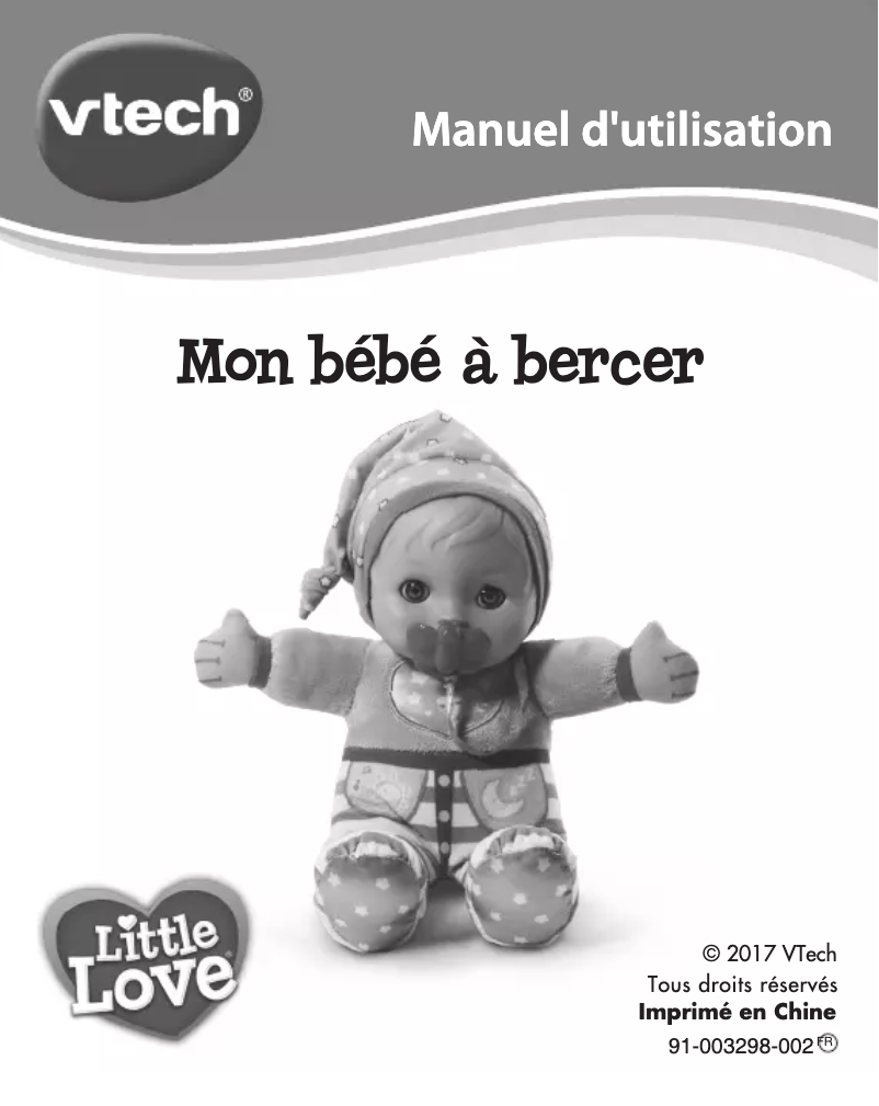 Page 1 de la notice Manuel utilisateur Vtech Mon bebe a bercer