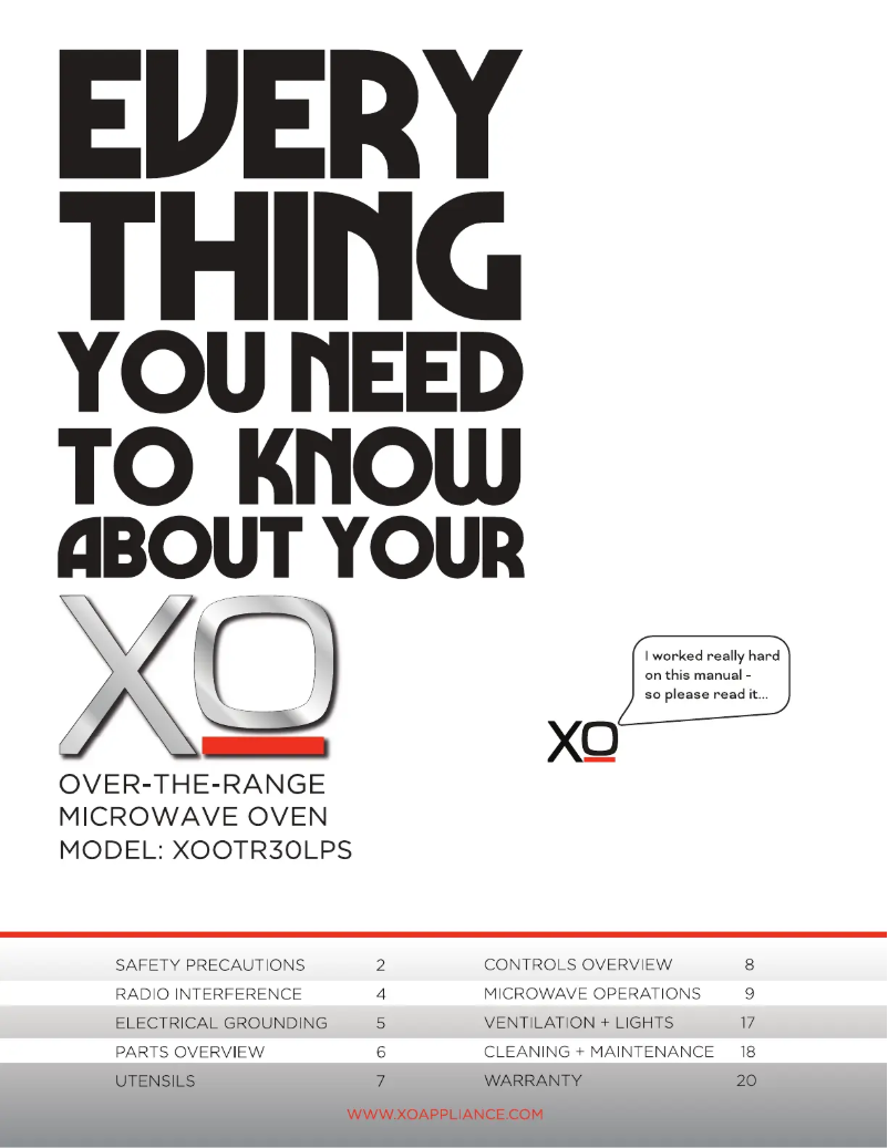 Image de la première page du manuel de l'appareil XOOTR30LPS