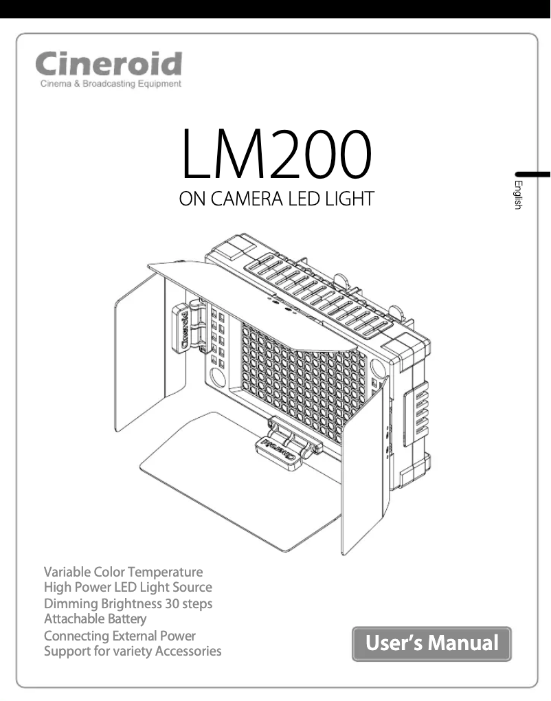 Page n°1 - Manuel utilisateur Cineroid LM200