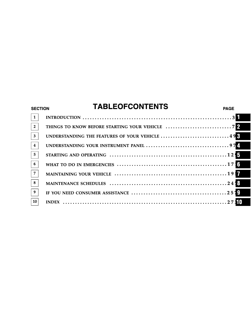 Página 1 del manual Manual de usuario Chrysler Crossfire (2005)
