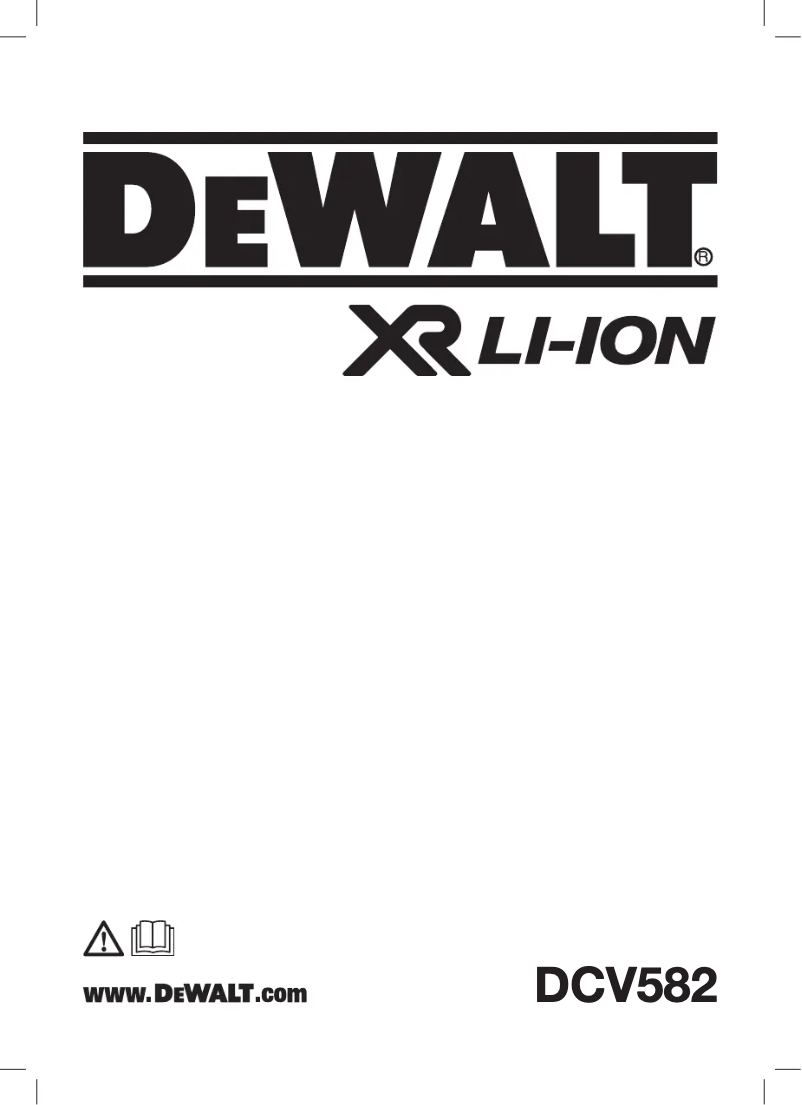 Page n°1 - Manuel utilisateur DeWalt DCV582