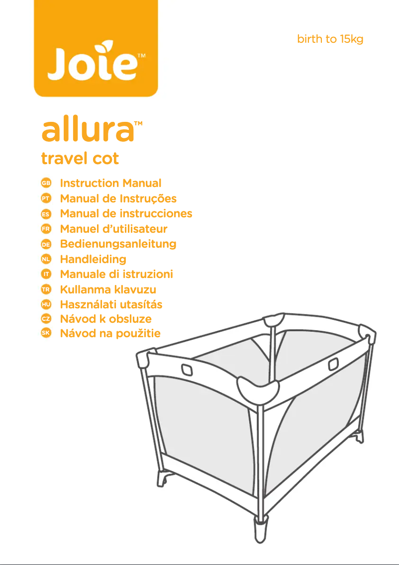 Page 1 de la notice Manuel utilisateur Joie Allura