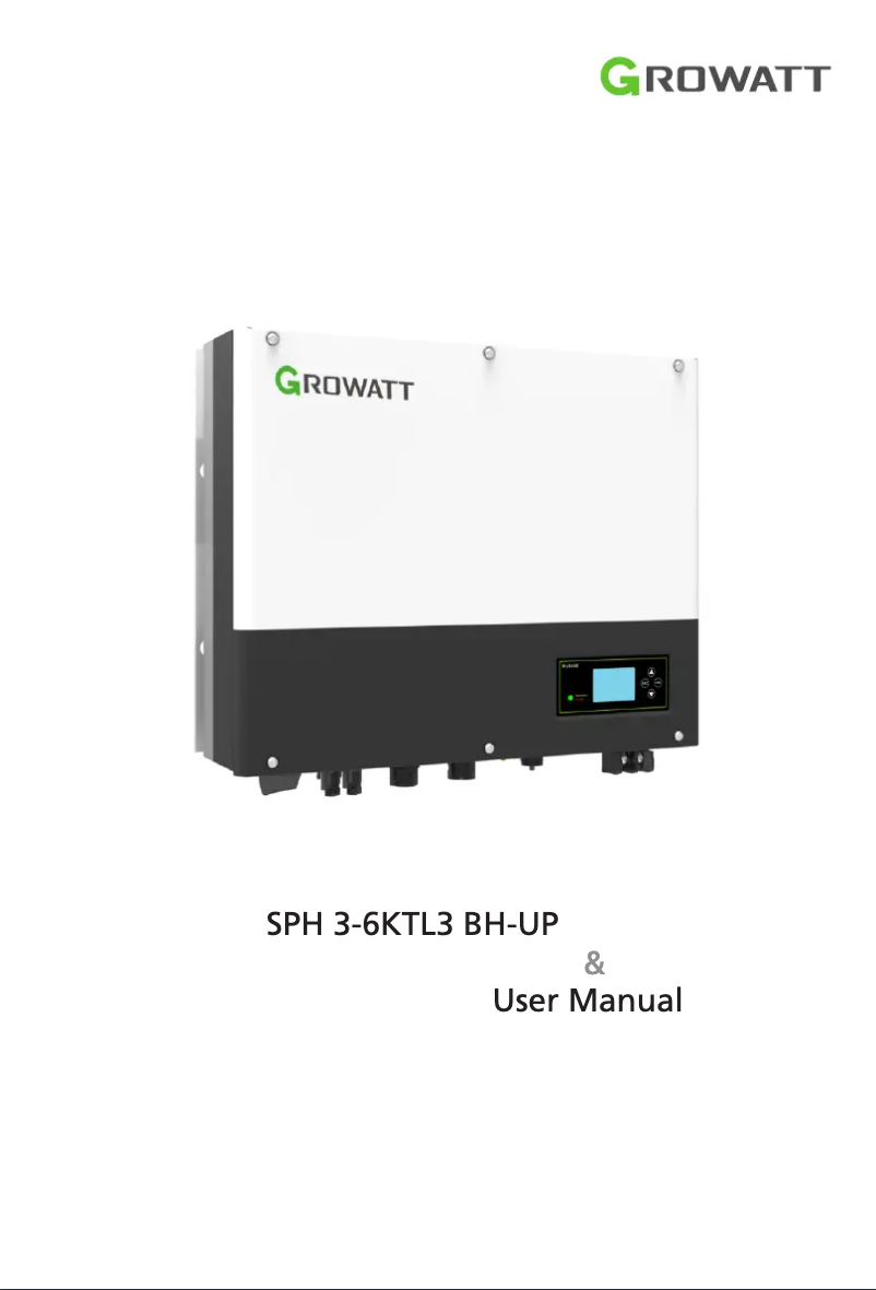 Image de la première page du manuel de l'appareil SPH 3000-6000TL BL-UP