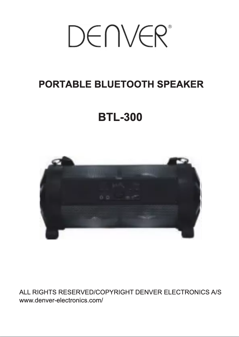 Image de la première page du manuel de l'appareil BTL-300