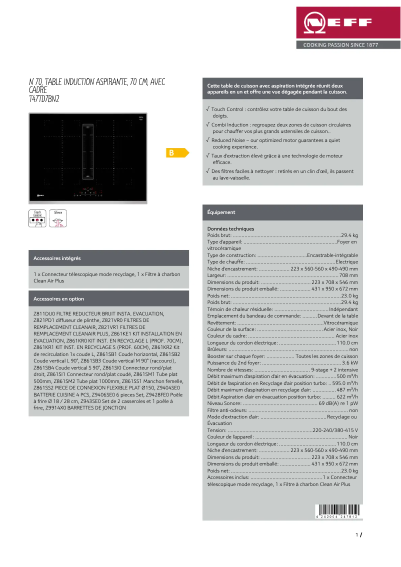 Image de la première page du manuel de l'appareil T47TD7BN2