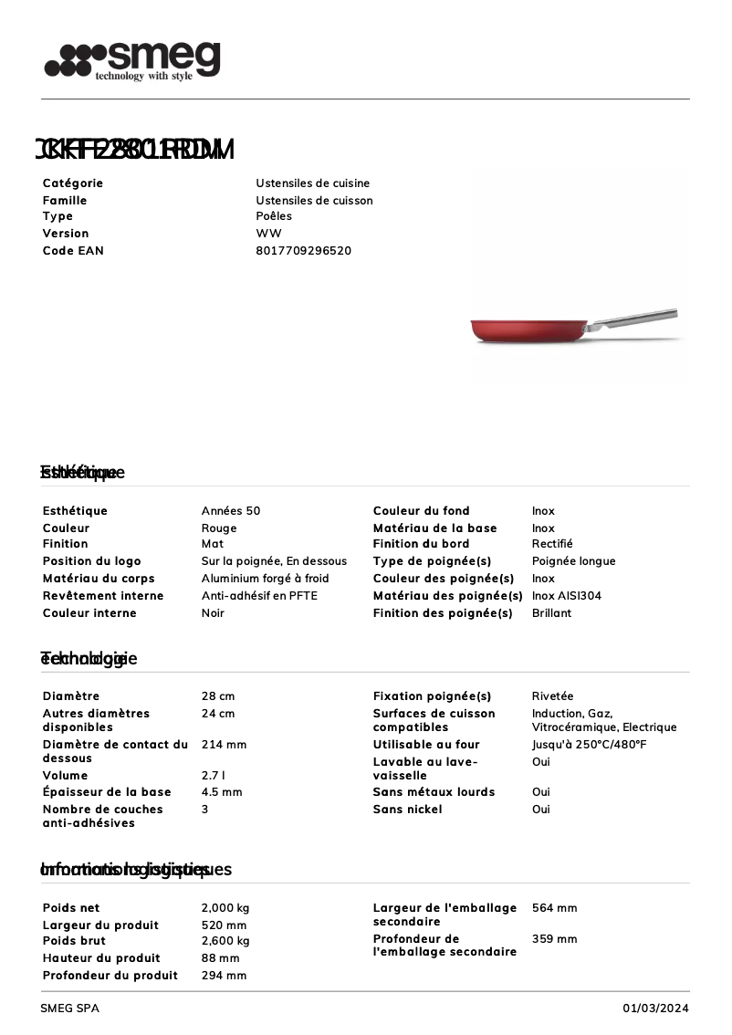 Image de la première page du manuel de l'appareil CKFF2801RDM