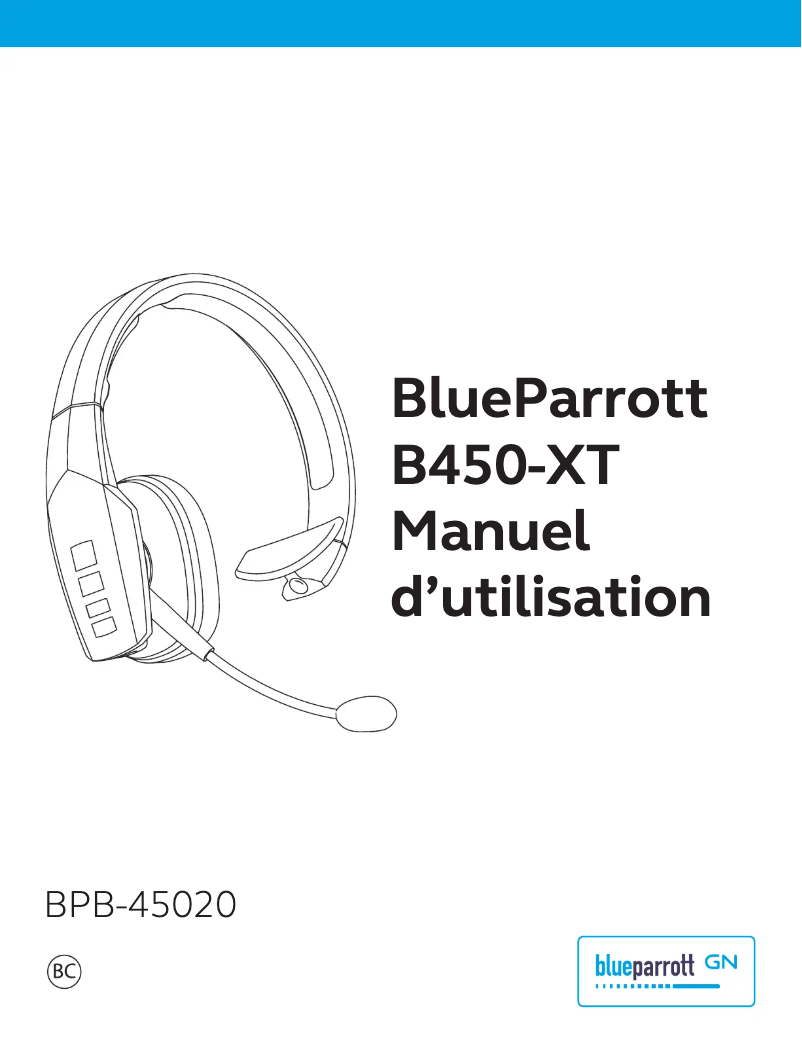 Page 1 de la notice Manuel utilisateur Jabra B450-XT