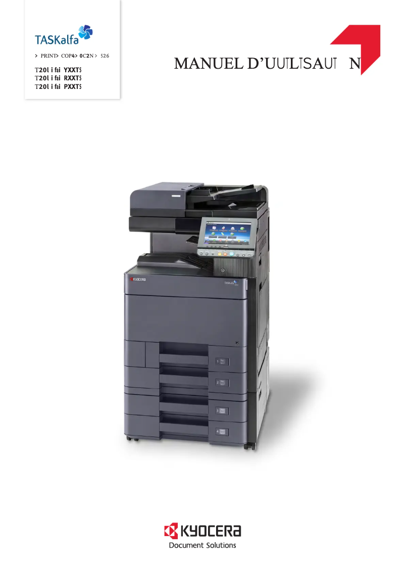 Page 1 de la notice Manuel utilisateur Kyocera TASKalfa 6002i