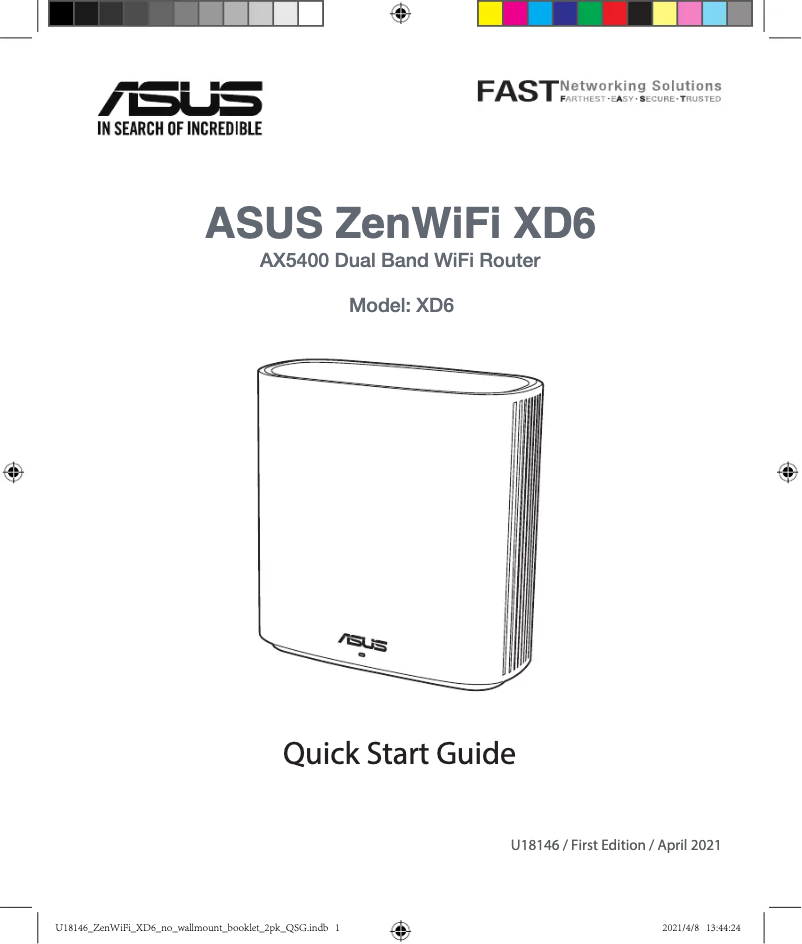 Image de la première page du manuel de l'appareil ZenWifi AX XD6