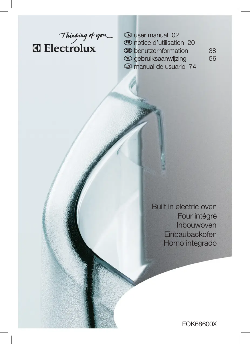 Page 1 de la notice Manuel utilisateur Electrolux EOK68600