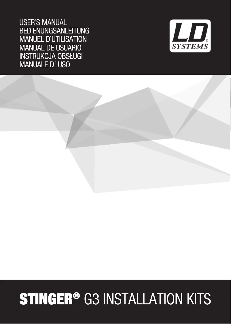 Page 1 de la notice Manuel utilisateur LD Systems STINGER 8 G3 WMB