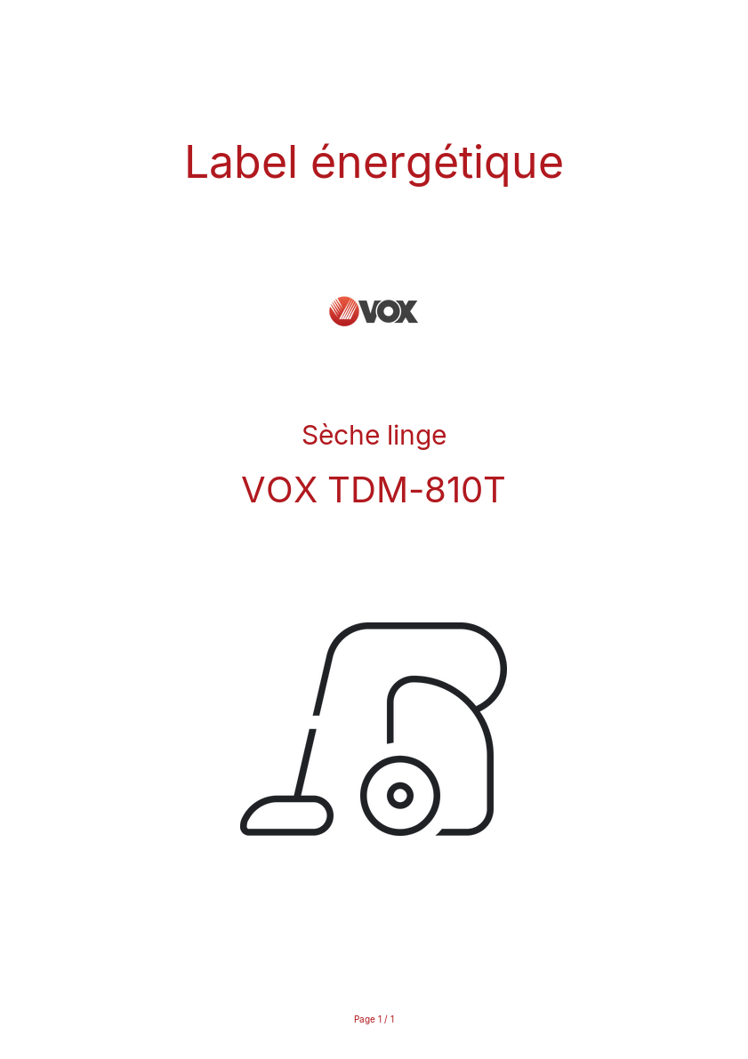 Image de la première page du manuel de l'appareil TDM-810T