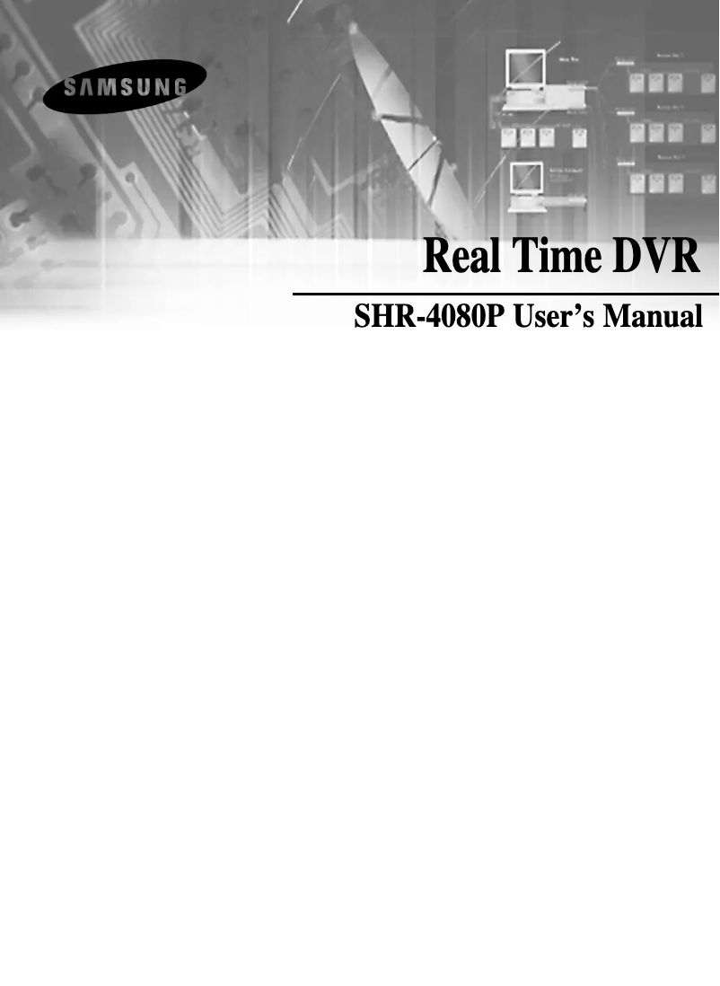 Page 1 de la notice Manuel utilisateur Samsung SHR-4080P