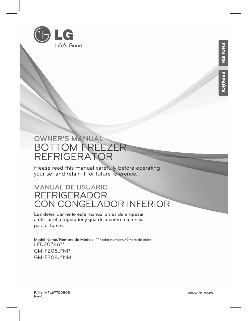 Page n°1 - Manuel utilisateur LG GM-F208JSNP