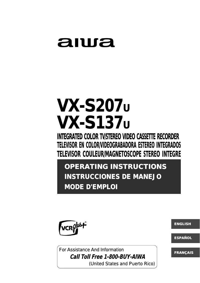 Page 1 of the manual User Manual Aiwa VX-S137