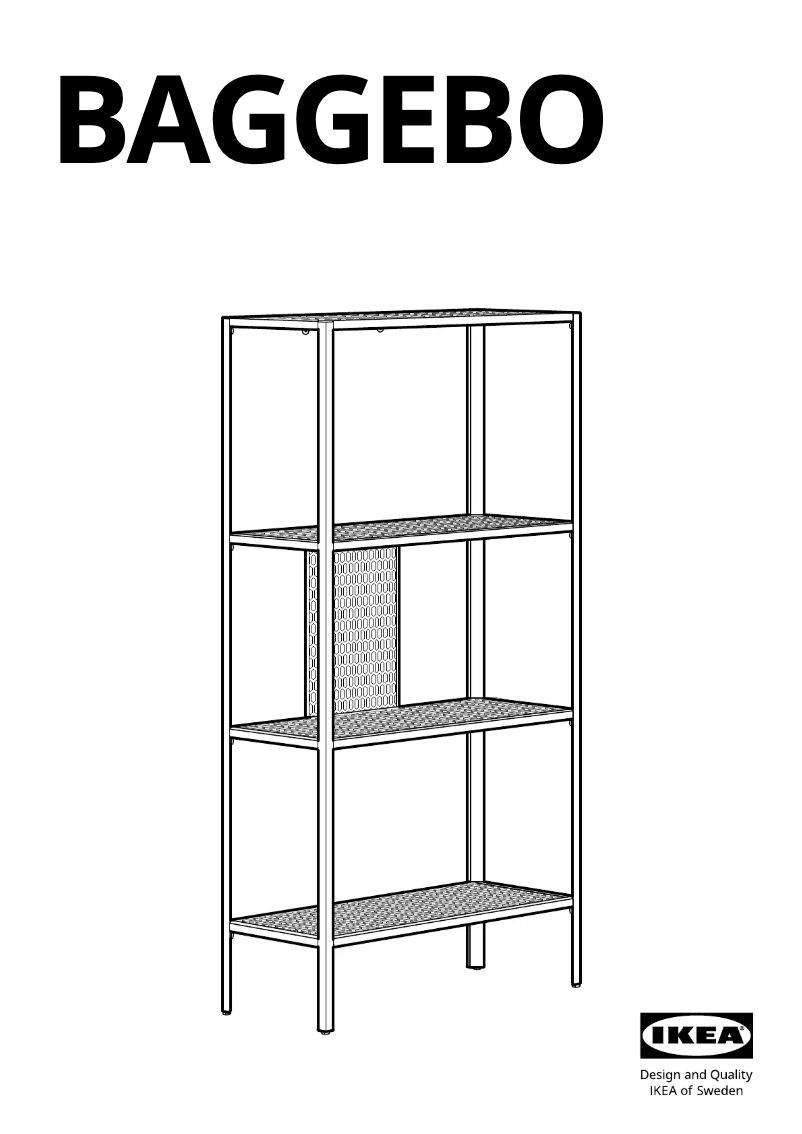 Imagen de la primera página del manual del dispositivo BAGGEBO 604.838.73