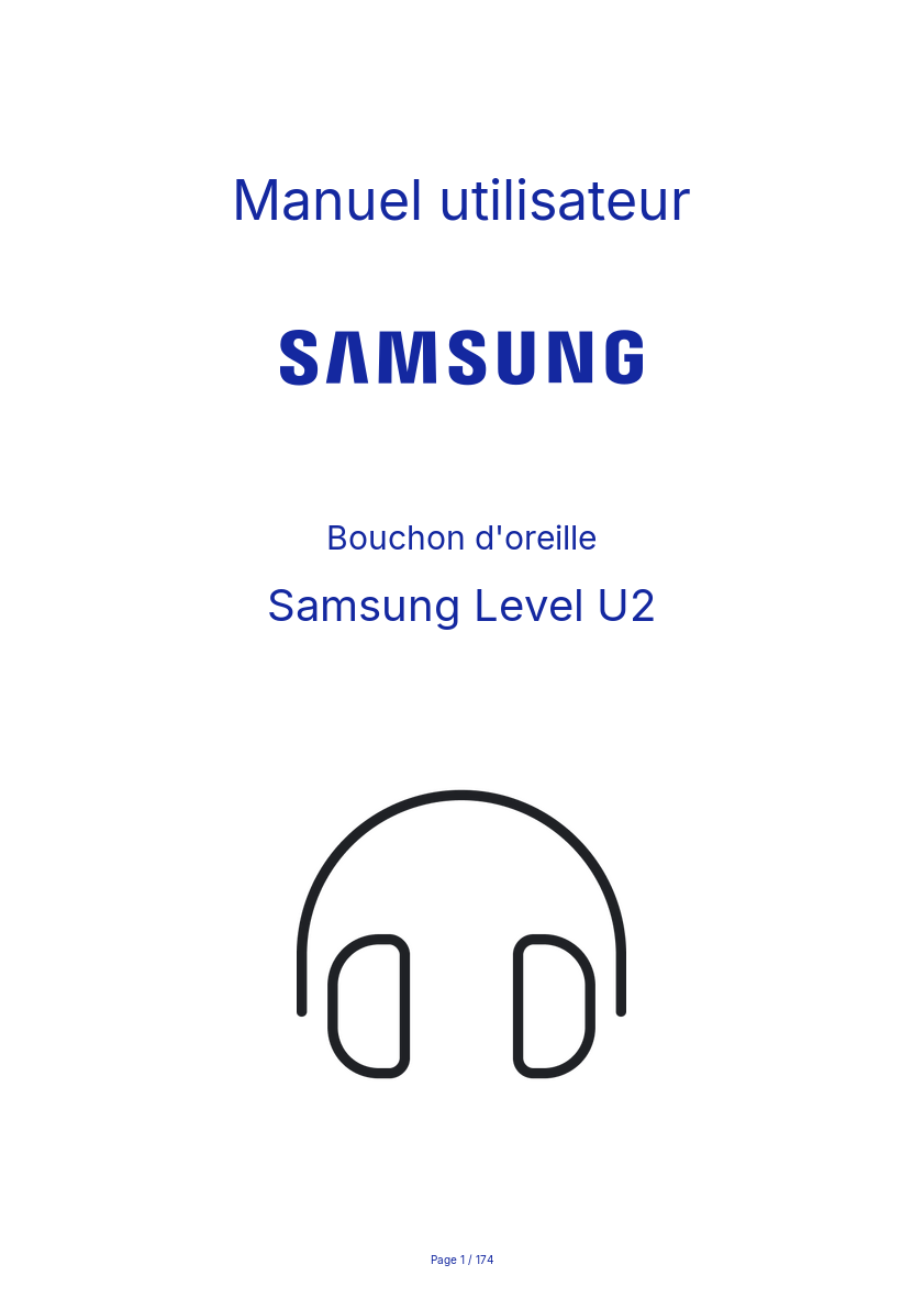 Image de la première page du manuel de l'appareil Level U2