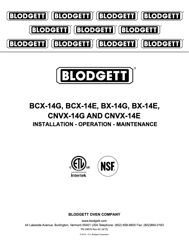 Image de la première page du manuel de l'appareil BCX-14G