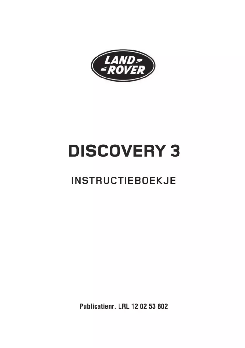 Page 1 de la notice Manuel utilisateur Land Rover Discovery 3 (2009)