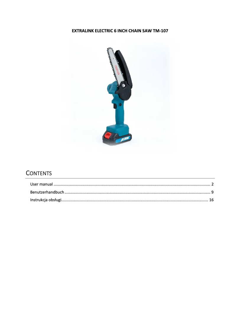 Image de la première page du manuel de l'appareil TM-107