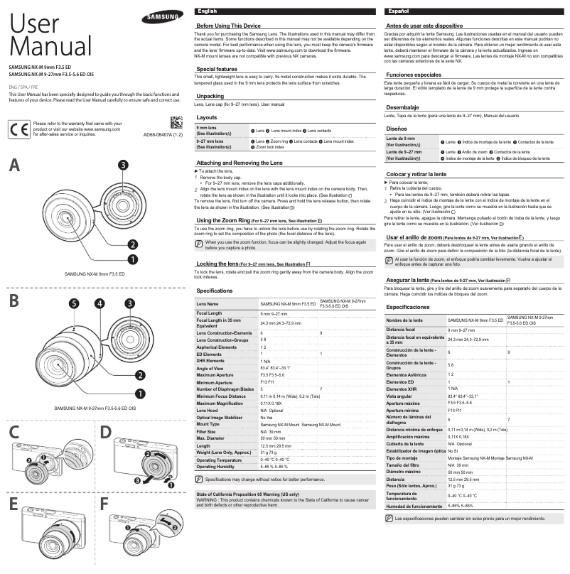 Image de la première page du manuel de l'appareil YZ927ZZA