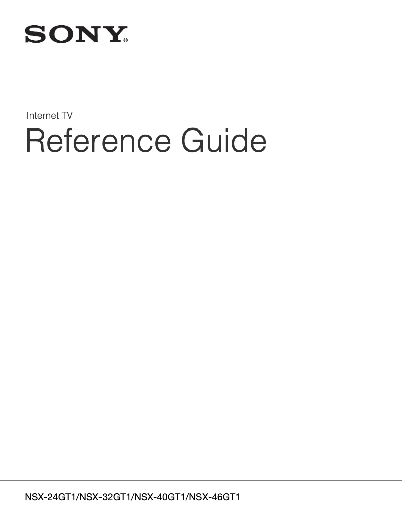 Page 1 de la notice Manuel utilisateur Sony NSX-24GT1