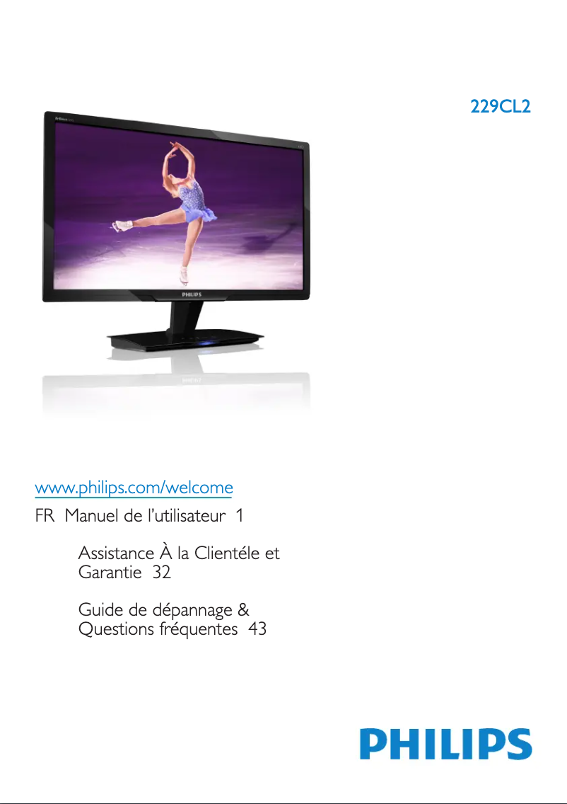 Page n°1 - Manuel utilisateur Philips Brilliance 229CL2SB