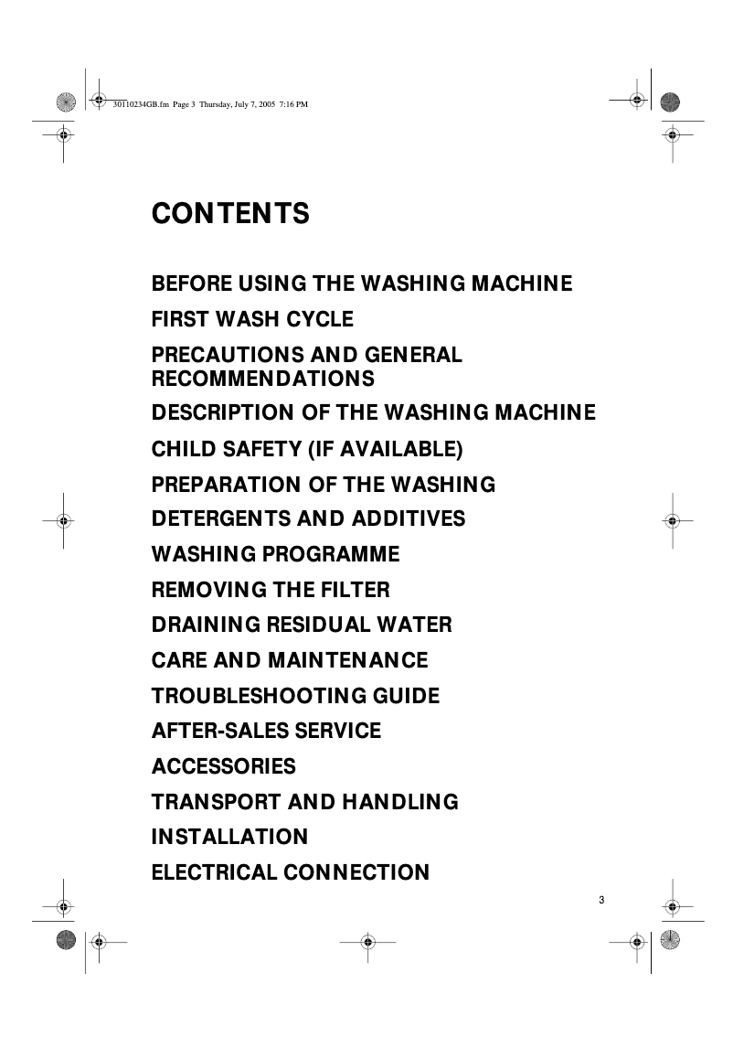 Page n°1 - Manuel utilisateur Whirlpool AWM 1404/4