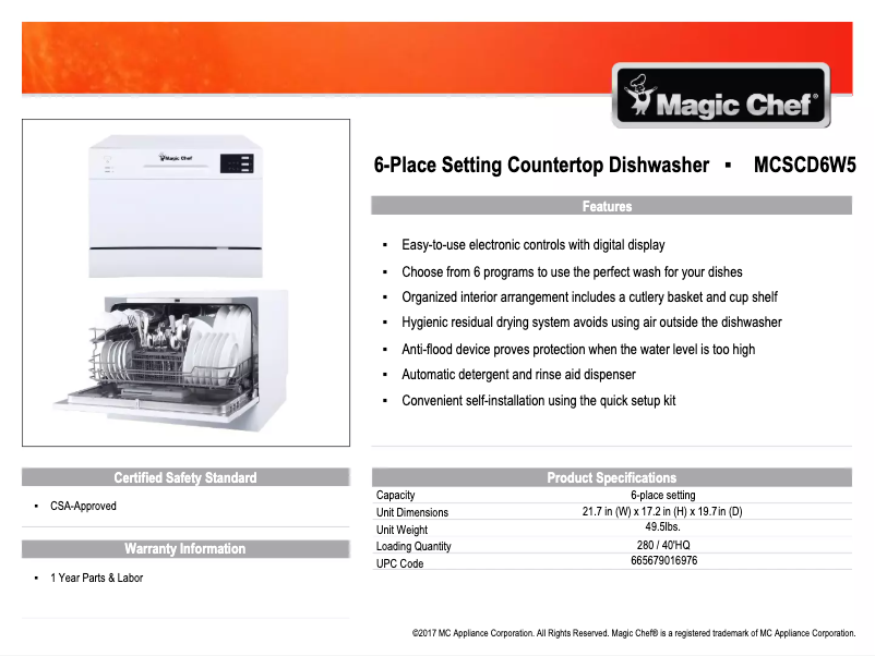 Imagen de la primera página del manual del dispositivo MCSCD6