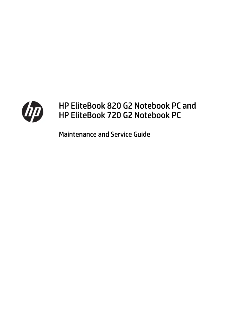 Page 1 de la notice Manuel d'utilisation et d'entretien HP EliteBook 720 G2