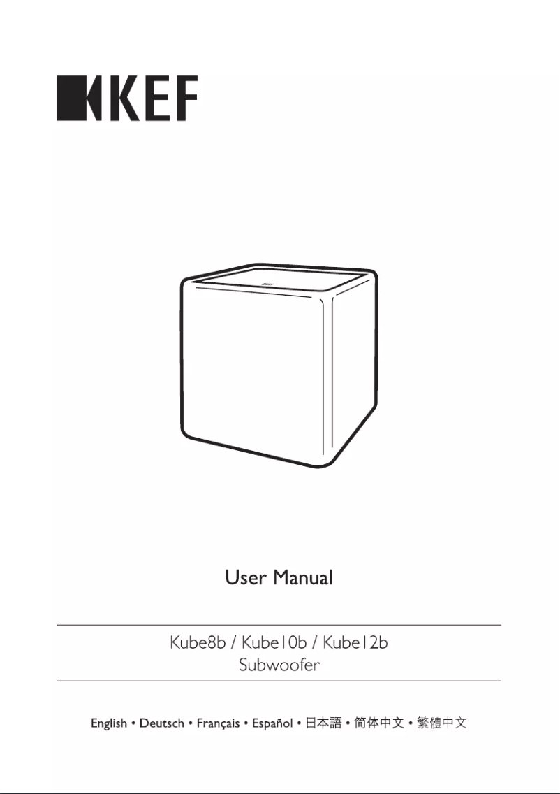Page n°1 - Manuel utilisateur KEF Kube 8b