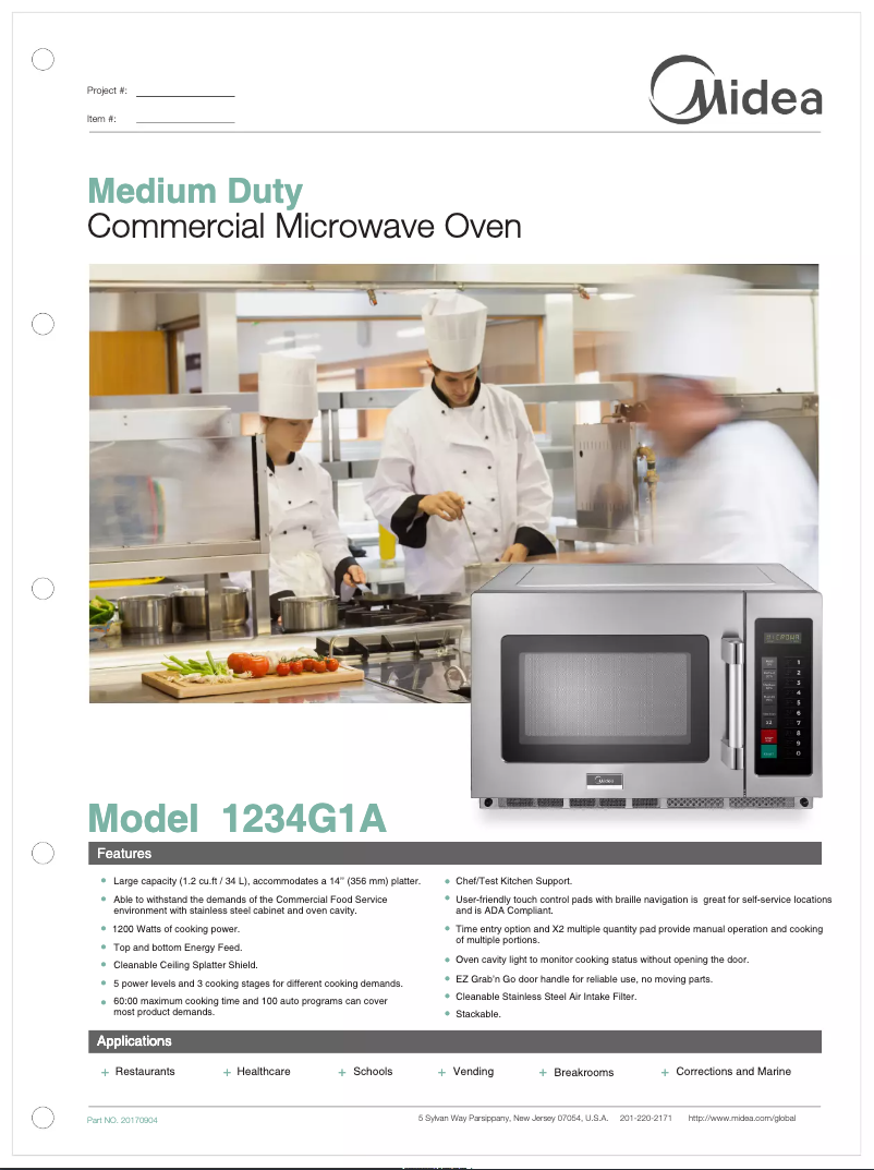 Página 1 del manual Manual de usuario Midea 1234G1A