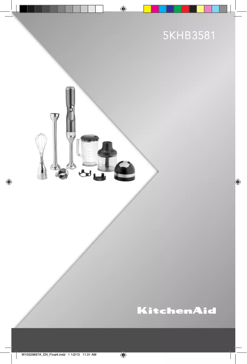 Page 1 de la notice Manuel utilisateur KitchenAid 5KHB3581