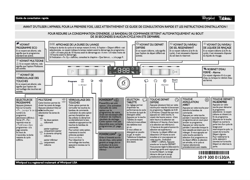 Image de la première page du manuel de l'appareil ADPL 9874 IX